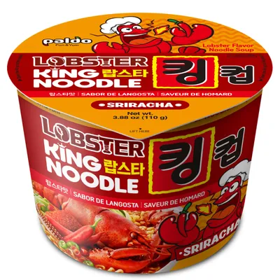 Paldo King Noodle Lobster Flavor Soup Bowl 3.88 oz