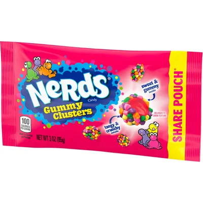 Nerds Candy, Gummy Clusters, Share Pouch 3 Oz