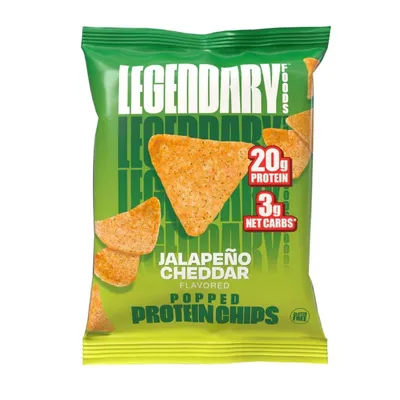Legendary Foods Jalapeño Cheddar Popped Protein Chips 1.2 oz Bag