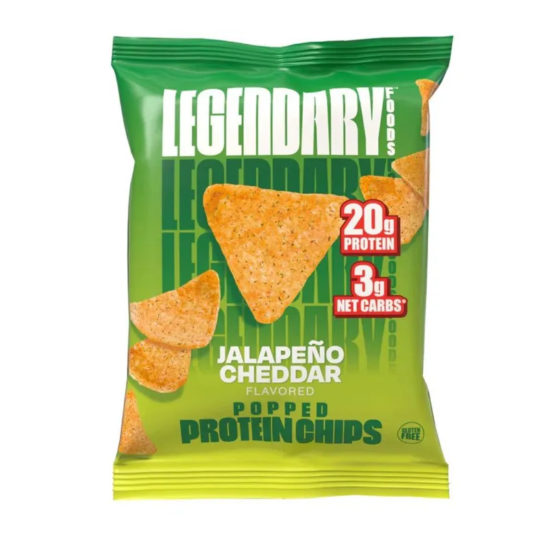 Legendary Foods Jalapeño Cheddar Popped Protein Chips Bag view 1