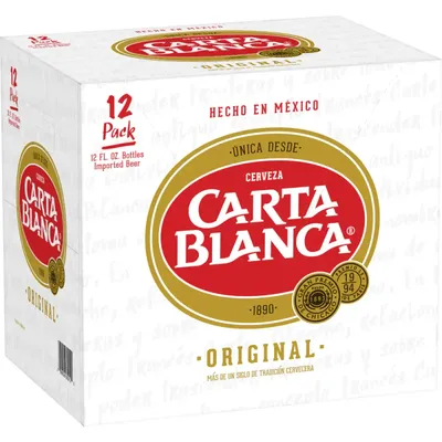 Carta Blanca Mexican Lager 12-pack 12 oz bottles