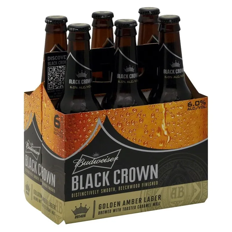 Budweiser Black Crown Golden Amber Lager view 1