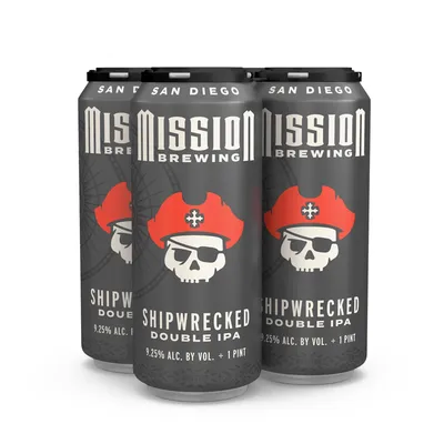 Mission Brewing Shipwrecked Double IPA 4 Pack 16 oz Cans
