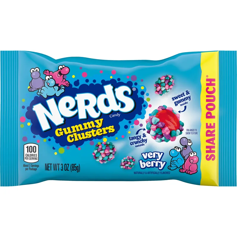 Nerds Candy, Gummy Clusters, Very Berry, Share Pouch view 1