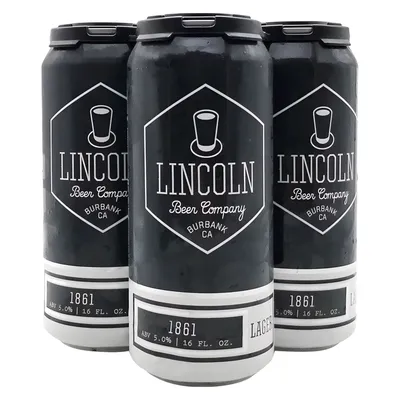 Lincoln 1861 Lager 4 Pack 16 fl oz Cans