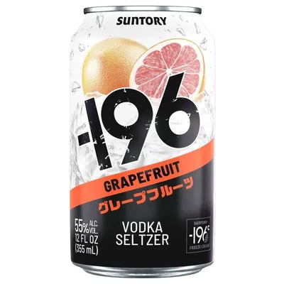 Suntory 196 Grapefruit Vodka Seltzer 4-pack 48 oz