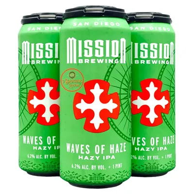 Mission Brewing Waves of Haze Hazy IPA 4pk 16 oz cans