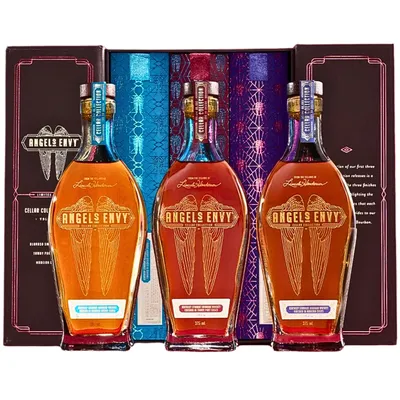 Angel's Envy Cellar Collection Bourbon Whiskey 3 Pack 375mL