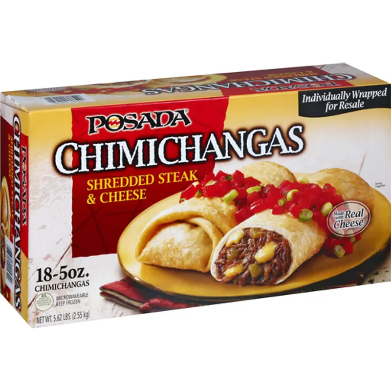 Posada Chimichangas, Shredded Steak & Cheese view 1