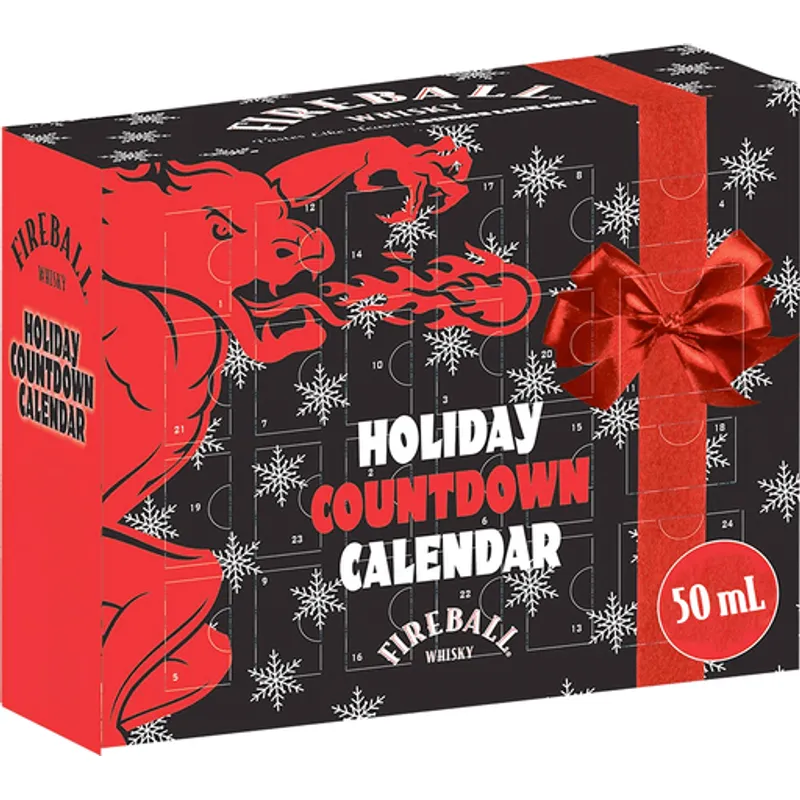 Fireball Cinnamon Whiskey Holiday Countdown Calendar view 1