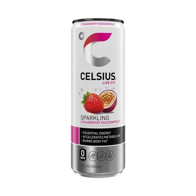 Celsius Live Fit Sparkling Strawberry Passionfruit Energy Drink 12 oz Can