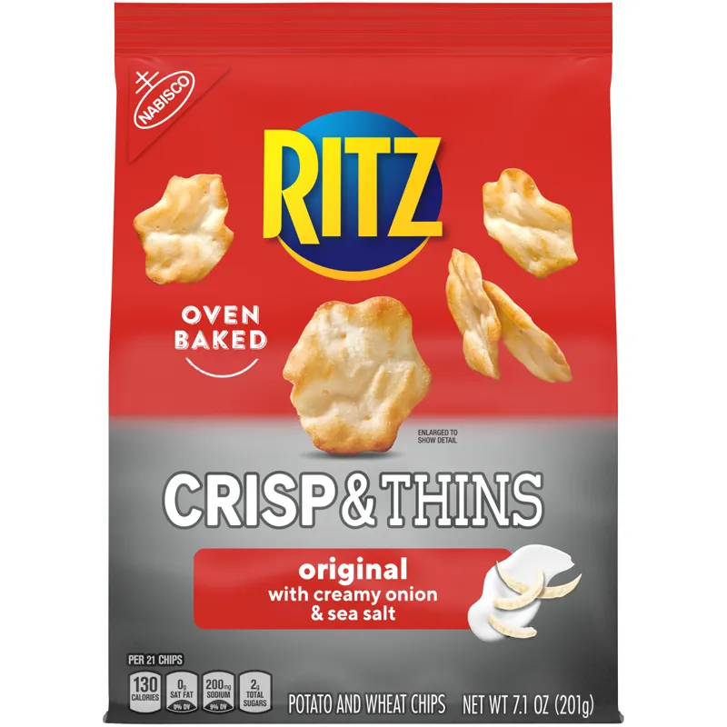 Ritz Crisp & Thins Original with Creamy Onion and Sea Salt view 1