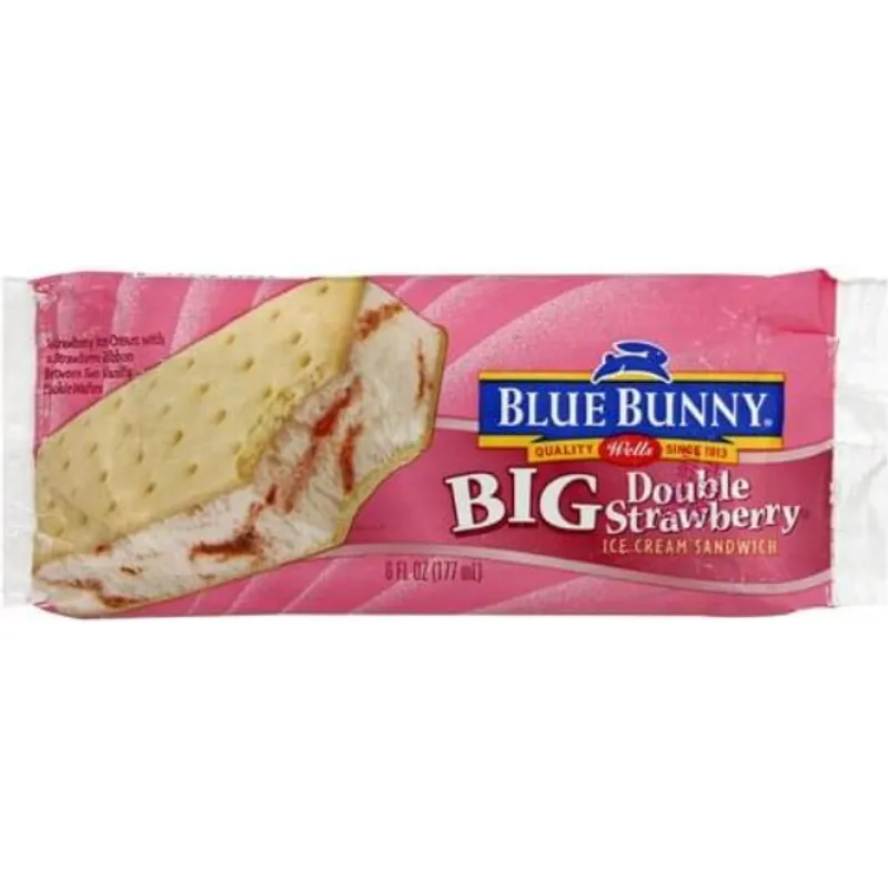 Blue Bunny Big Double Strawberry Ice Cream Sandwich view 1