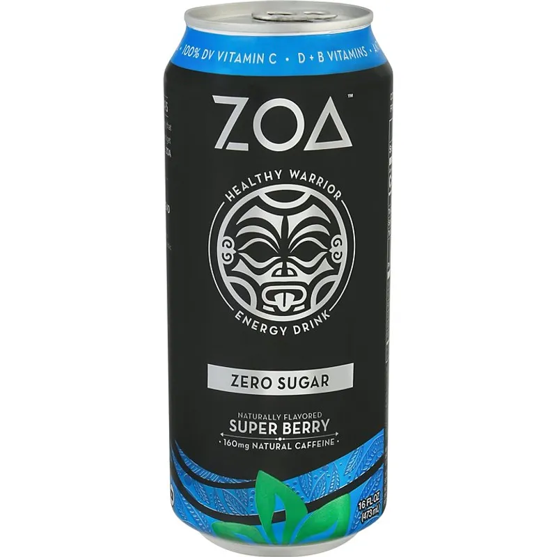 Zoa Zero Sugar Super Berry Energy Drink view 1