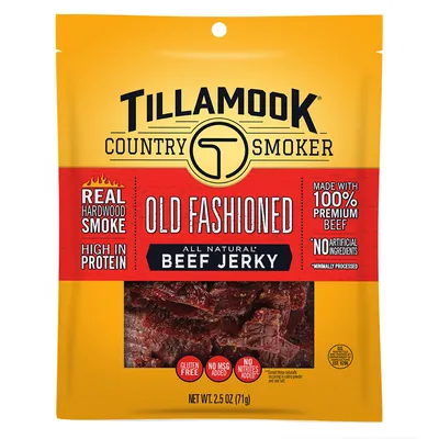 Tillamook Country Smoker Old Fashioned Beef Jerky 2.5 oz Bag