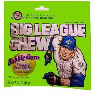 Big League Chew Sour Apple Bubble Gum