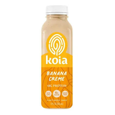 Koia Banana Creme Plant-Based Shake 12 oz Bottle