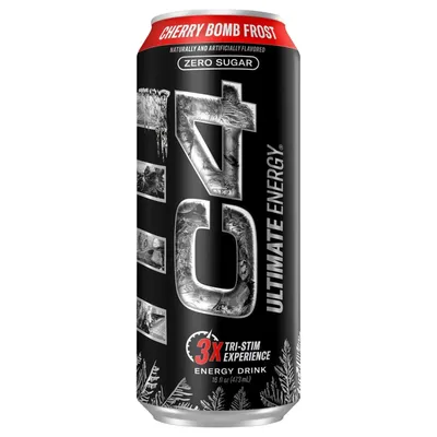 C4 Ultimate Energy Drink Cherry Bomb Frost 16 oz Can