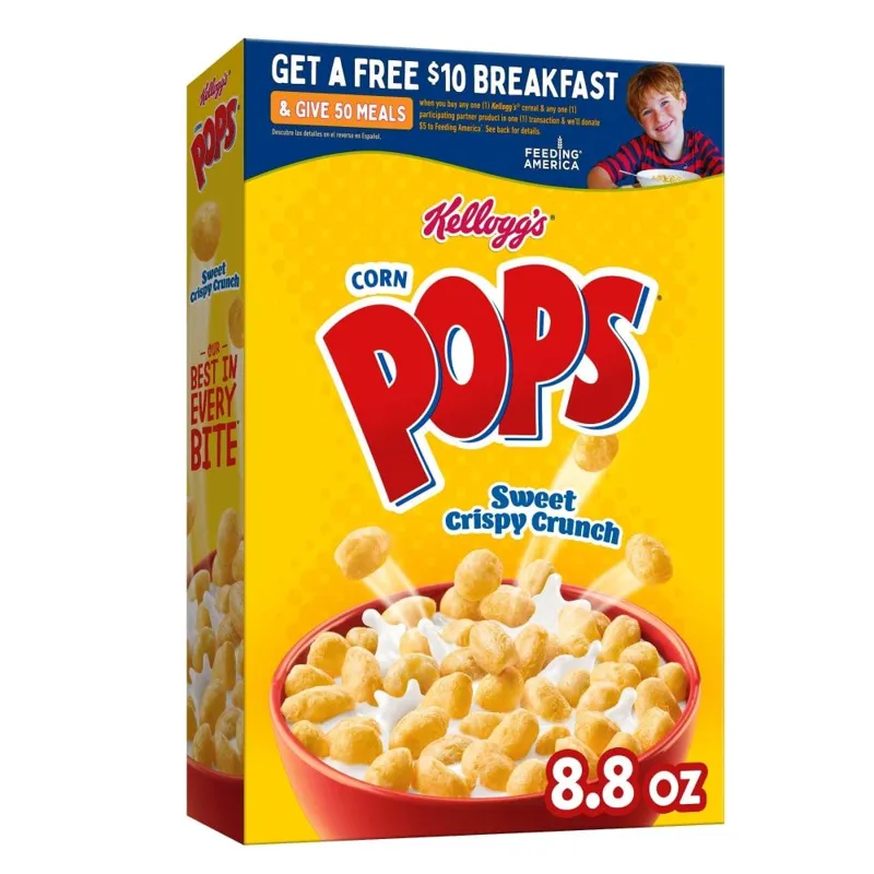 Kellogg's Corn Pops Cereal Box view 1