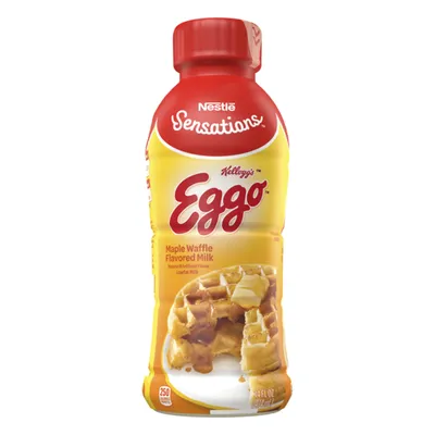 Nestle Sensations Eggo Maple Waffle Flavored Low Fat Milk 14 oz Bottle