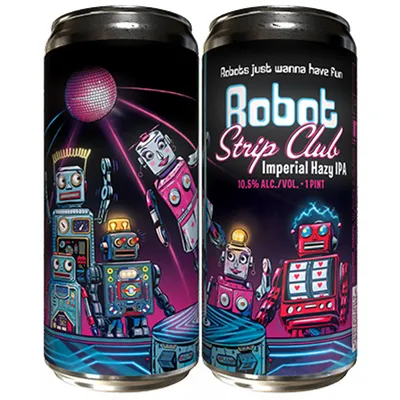 Paperback Brewing Robot Strip Club Hazy TIPA 4-pack 16 oz cans