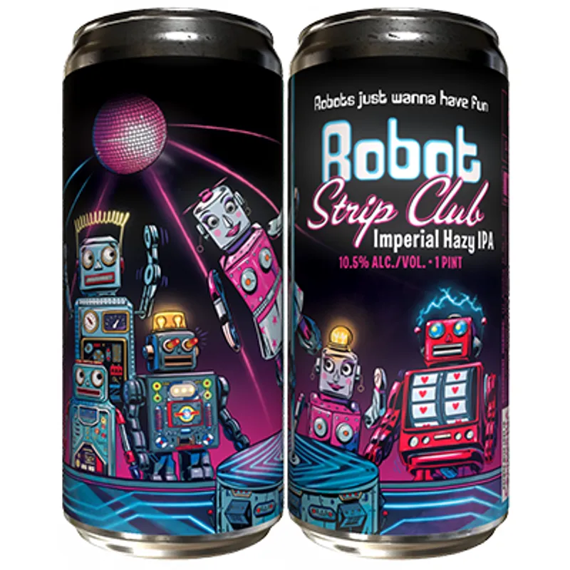 Paperback Brewing Robot Strip Club Hazy TIPA view 1
