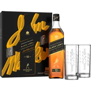 Johnnie Walker Black Label Blended Scotch Whisky Gift Set