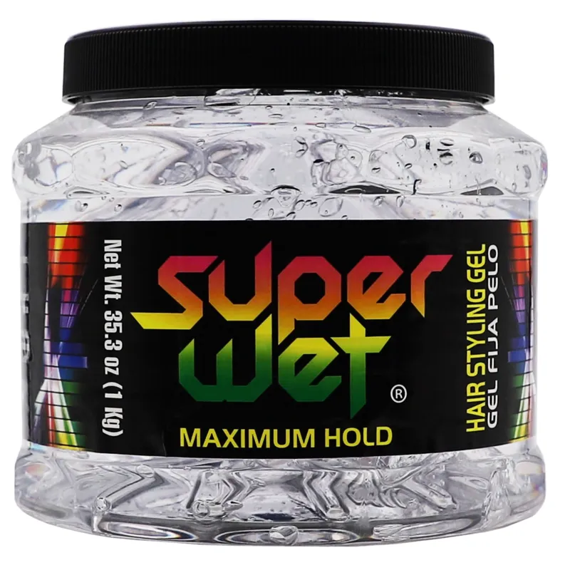 Super Wet Plus Transparent Hair Styling Gel Maximum Hold Jar view 1