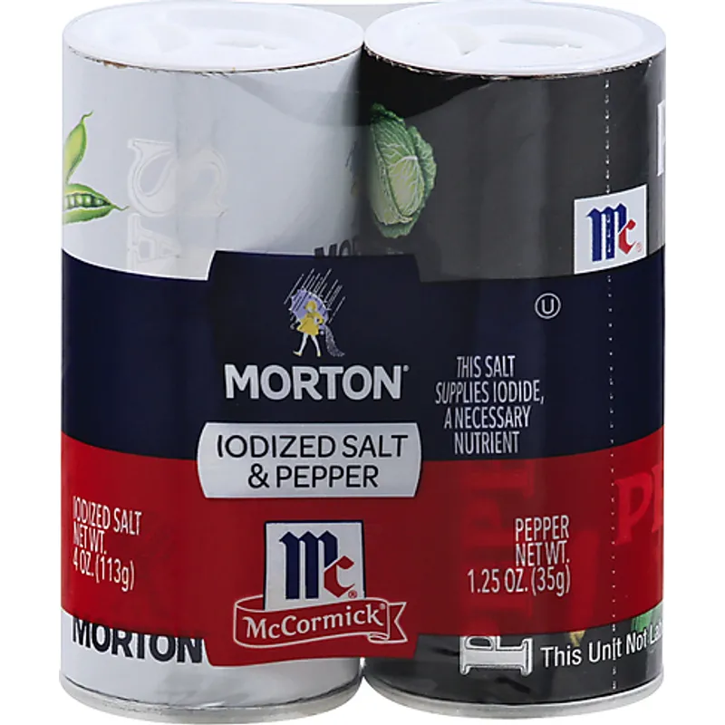 Morton Iodized Salt & Pepper view 1