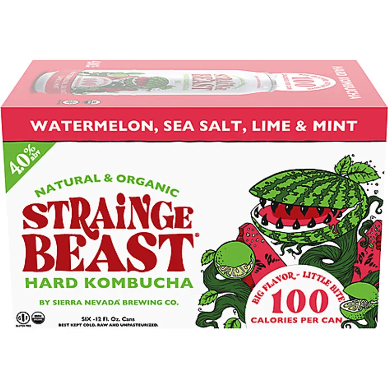 Strainge Beast Watermelon Sea Salt Hard Kombucha view 1