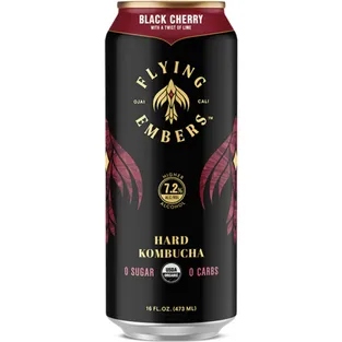 Flying Embers Black Cherry With Lime Hard Kombucha