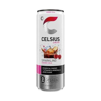 Celsius Sparkling Cherry Cola Energy Drink 12 oz Can
