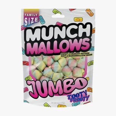 Munch Mallows Jumbo Tooty Frooty Marshmallows 6 oz Bag