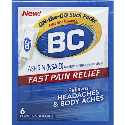 BC Aspirin Fast Pain Relief Powder 6 Pack