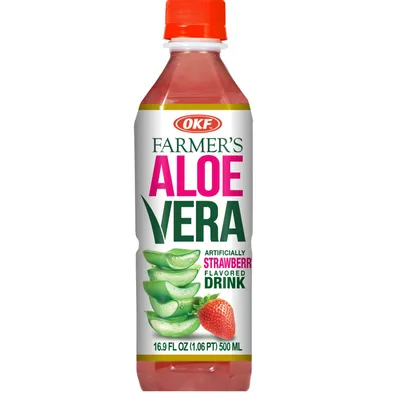 OKF Farmers Aloe Vera Drink Strawberry 500 mL