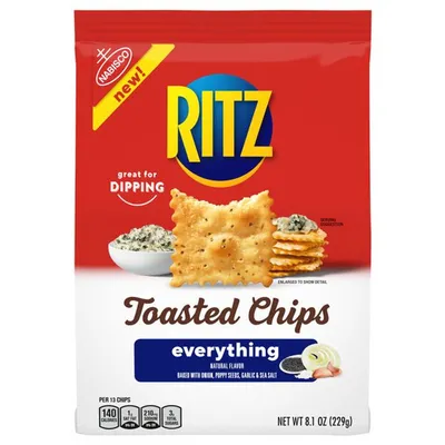 Ritz Toasted Chips Everything 8.1 oz Bag