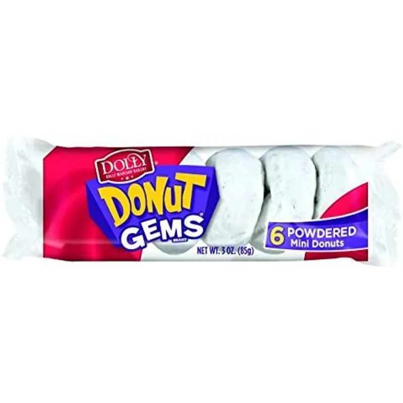 Dolly Madison Donut Gems Powdered Mini Donuts view 1