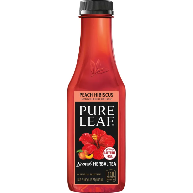 Pure Leaf Peach Hibiscus Brewed Herbal Tea view 1