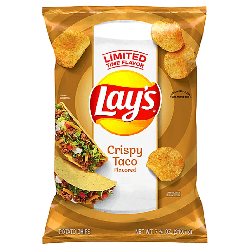 Lay's Crispy Taco Flavored Potato Chips view 1