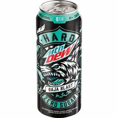 Hard Mountain Dew Baja Blast Zero Sugar 24 oz Can