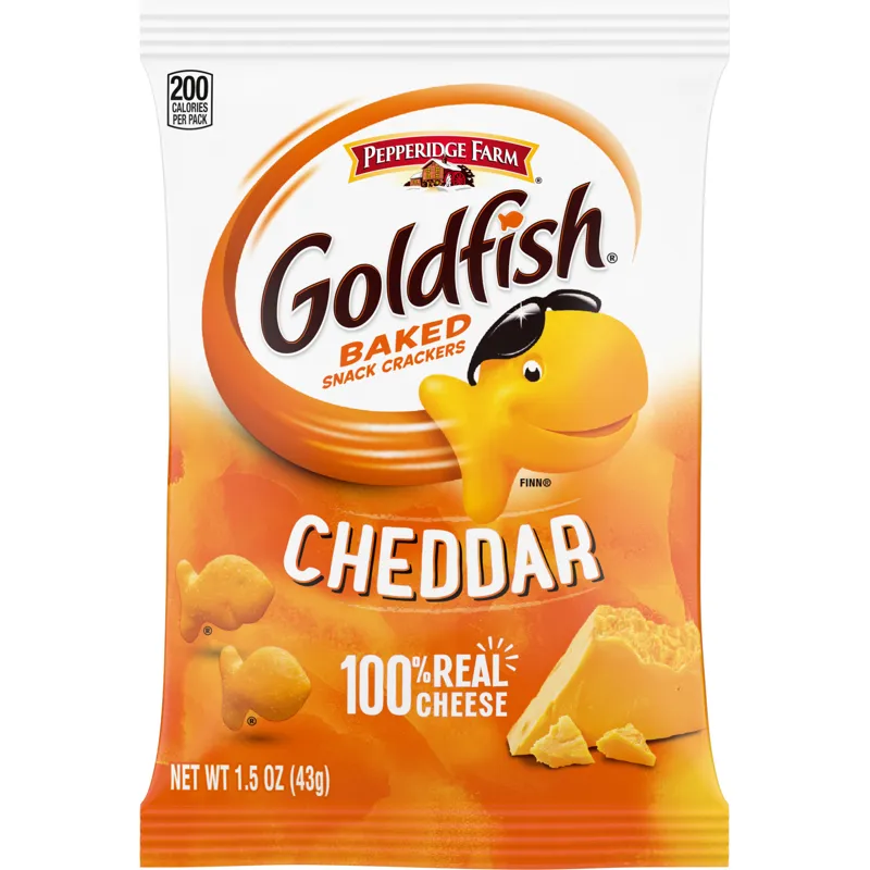 Pepperidge Farm Goldfish Baked Snack Crackers Cheddar Bag view 1