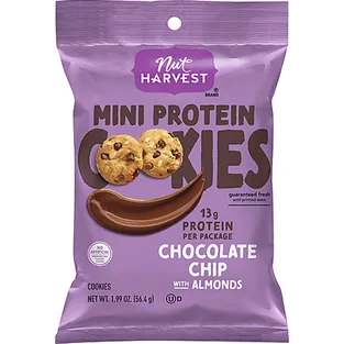 Nut Harvest Mini Protein Cookies Chocolate Chip With Almonds