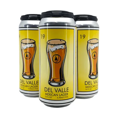 San Fernando Brewing Co. Del Valle Mexican Lager 4-pack (16 oz cans)