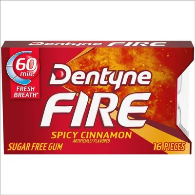 Dentyne Fire Spicy Cinnamon Chewing Gum 16 pieces 0.8 oz