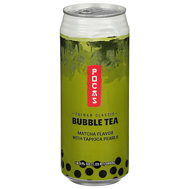 Pocas Bubble Tea Matcha with Tapioca Pearls view 1
