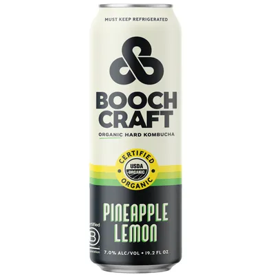 Boochcraft Pineapple Lemon Organic Hard Kombucha 19.2 oz can