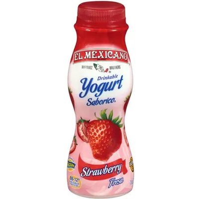 El Mexicano Saborico Strawberry Yogurt Drink 7oz Plastic Bottle