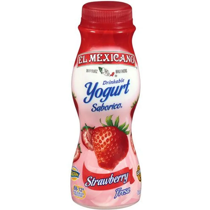 El Mexicano Saborico Strawberry Yogurt Drink Plastic view 1