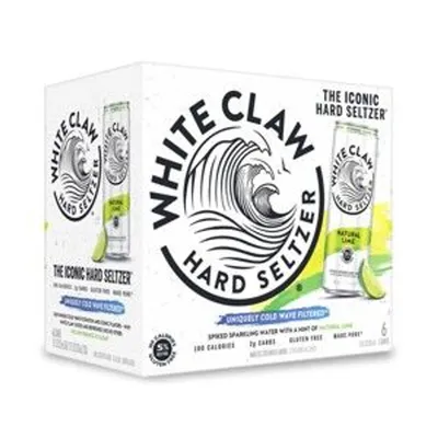 White Claw Natural Lime 6 Pack 12 oz Cans