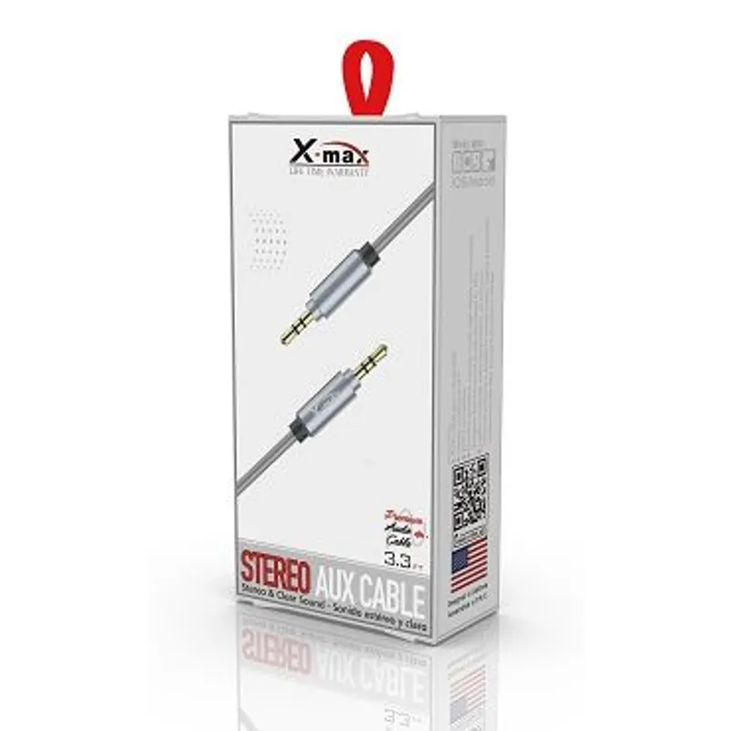 X-MAX Stereo AUX Cable Grey view 1